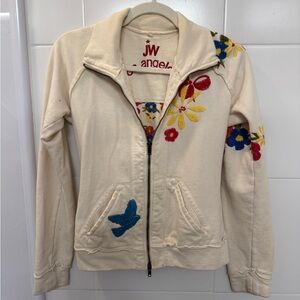 Johnny Was Cream vintage Embroidered Women's Peace Jacket